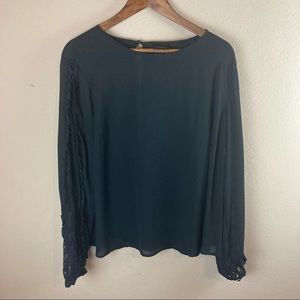 Who What Wear Black Plus Size Top